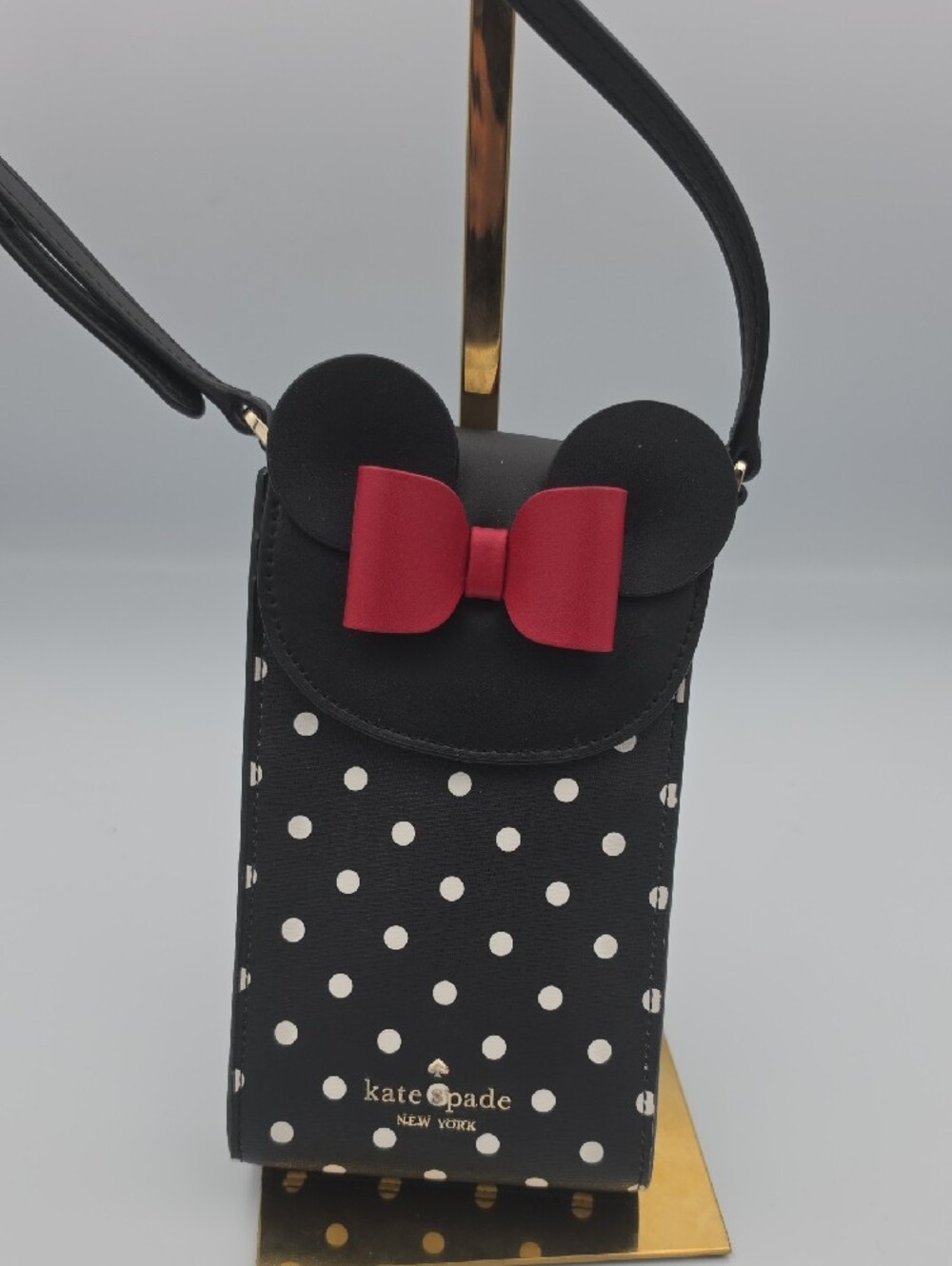 Kate Spade x Disney Minnie Mouse Polka Dot W Bow Phone Holder/Crossbody (NWOT)❤️ - Picture 2 of 14